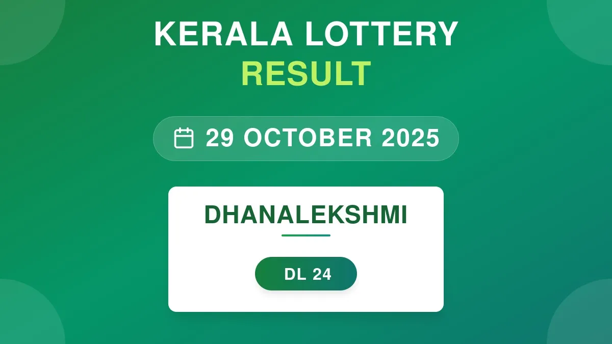 Dhanalekshmi Lottery DL-24 Draw Results (29 Oct 2025)