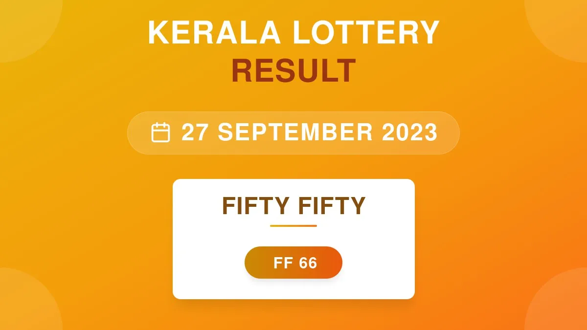Fifty Fifty Lottery FF-66 Draw Results (27 Sep 2023)