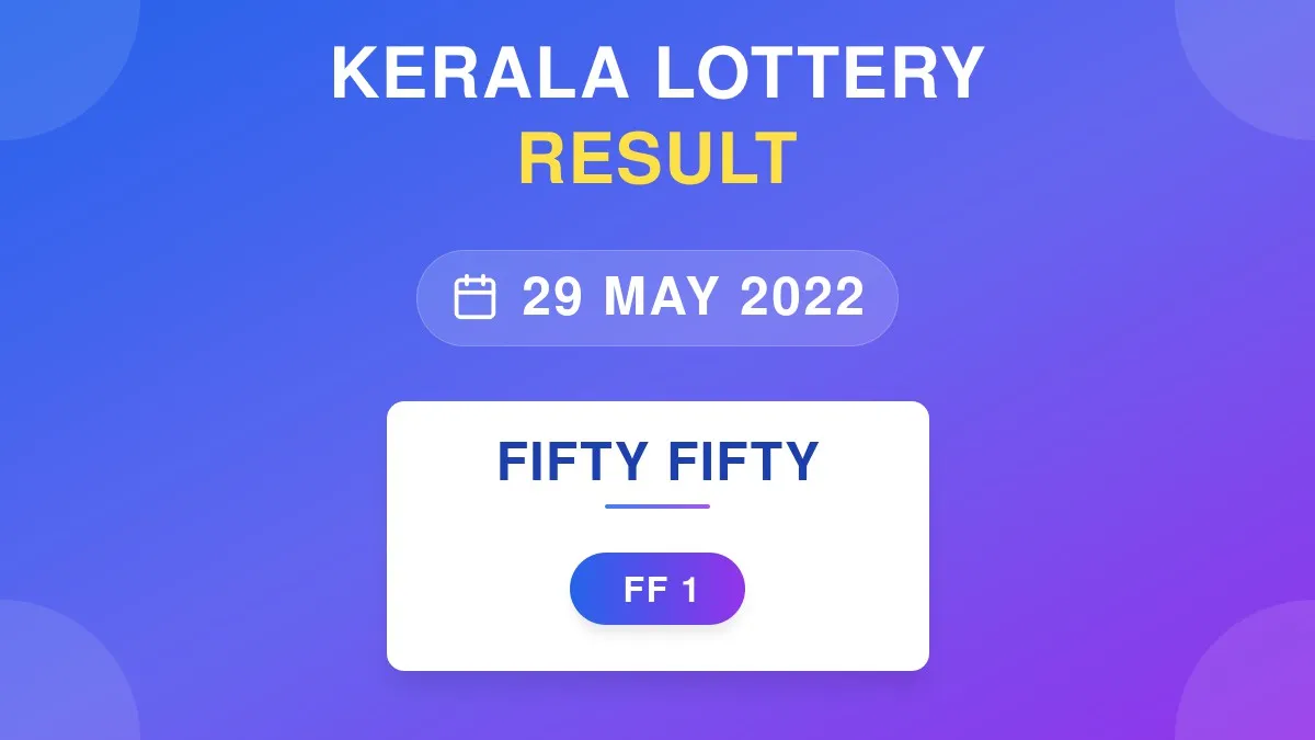 Fifty Fifty Lottery FF-1 Draw Results (29 May 2022)