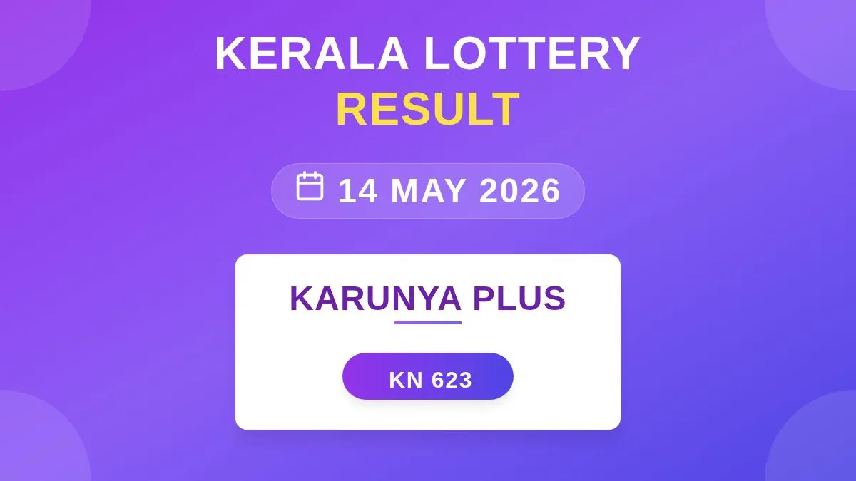 Karunya Plus Lottery KN-623 Draw Results (14 May 2026)