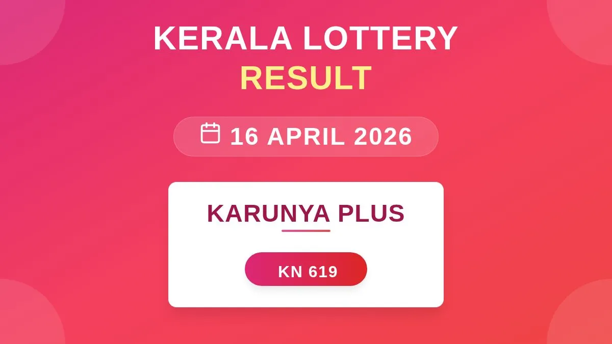 Karunya Plus Lottery KN-619 Draw Results (16 Apr 2026)