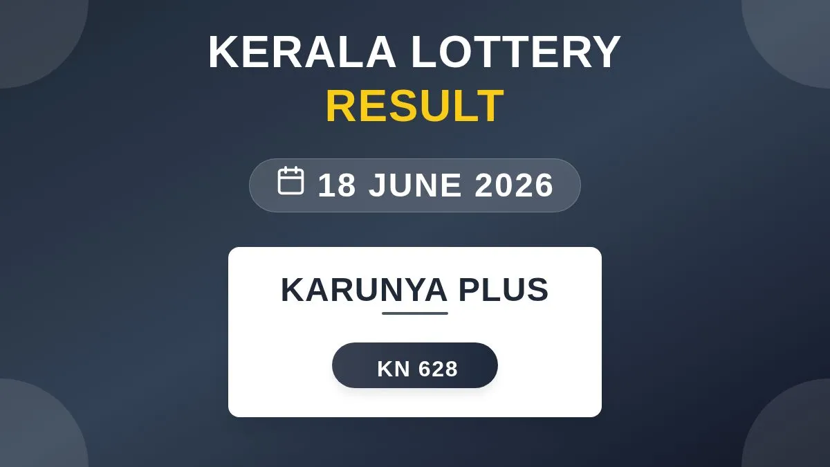 Karunya Plus Lottery KN-628 Draw Results (18 Jun 2026)