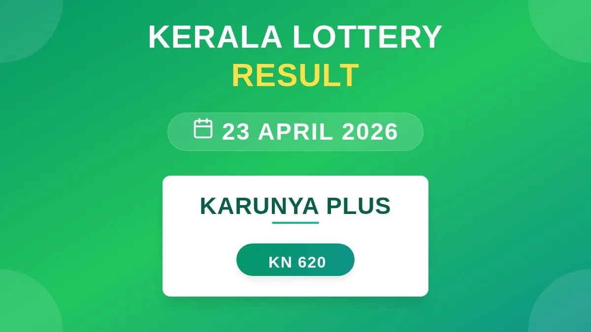 Karunya Plus Lottery KN-620 Draw Results (23 Apr 2026)
