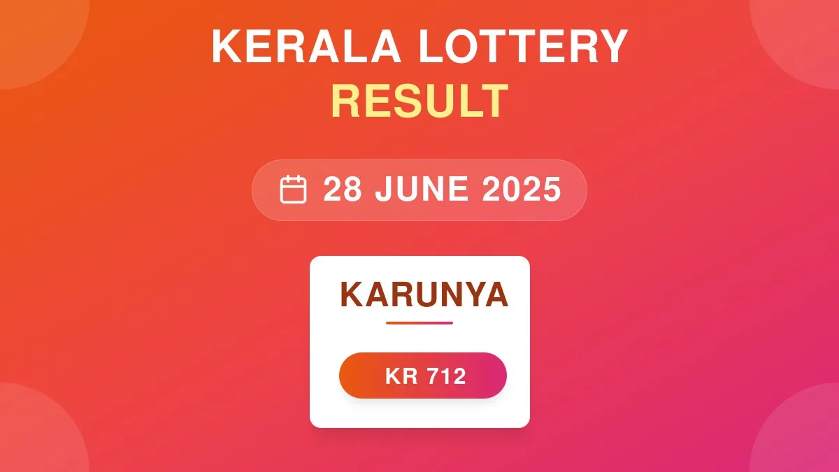 Karunya Lottery KR-712 Draw Results (28 Jun 2025)