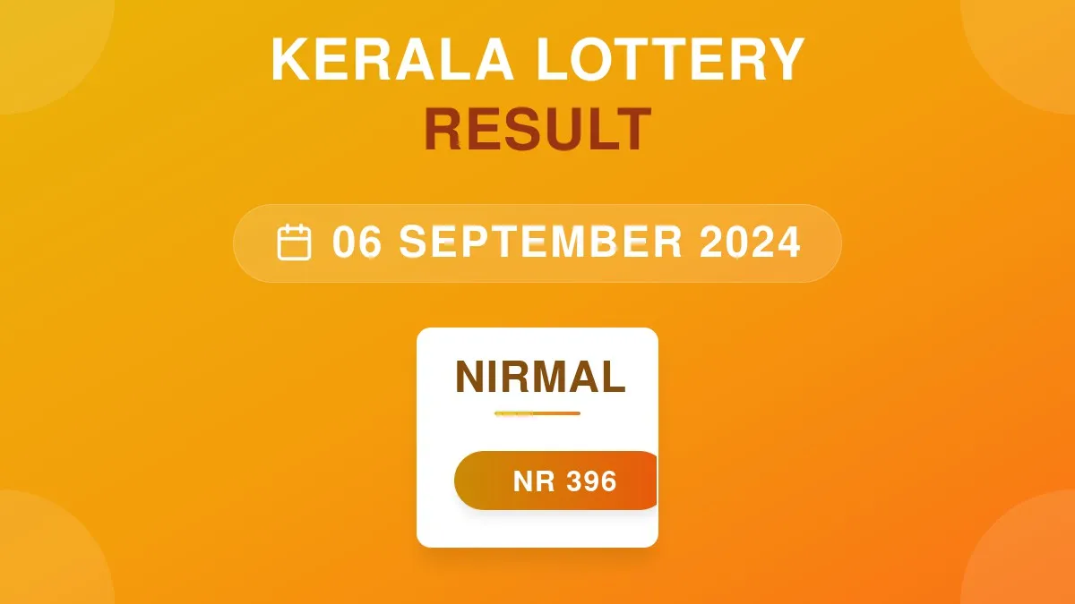 Nirmal Lottery NR-396 Draw Results (06 Sep 2024)