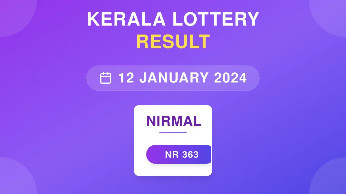 Nirmal Lottery NR-363 Draw Results (12 Jan 2024)