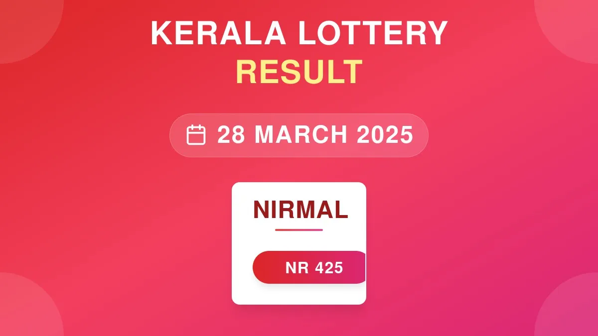 Nirmal Lottery NR-425 Draw Results (28 Mar 2025)