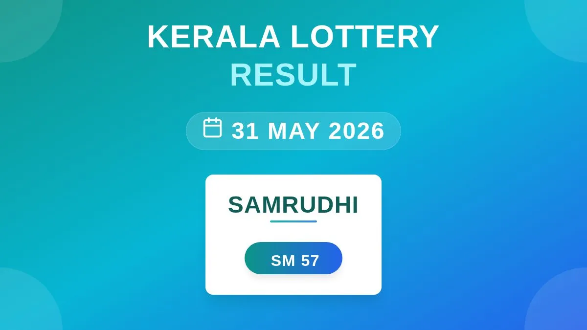 Samrudhi Lottery SM-57 Draw Results (31 May 2026)