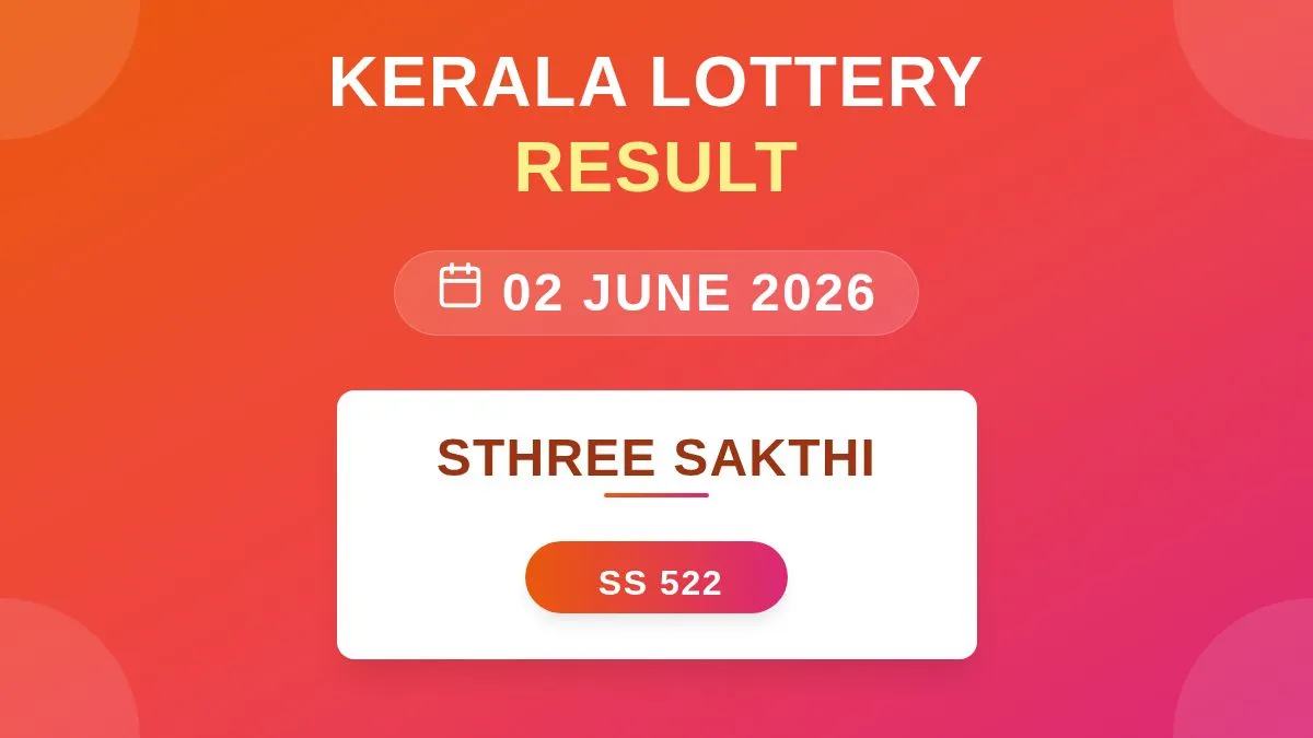 Sthree Sakthi Lottery SS-522 Draw Results (02 Jun 2026)
