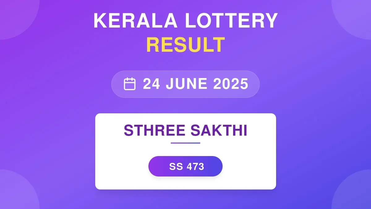 Sthree Sakthi Lottery SS-473 Draw Results (24 Jun 2025)