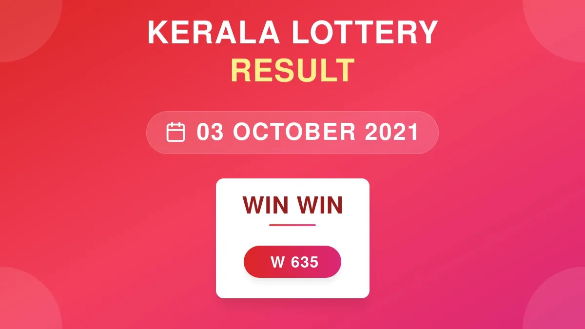 Win Win Lottery W-635 Draw Results (03 Oct 2021)