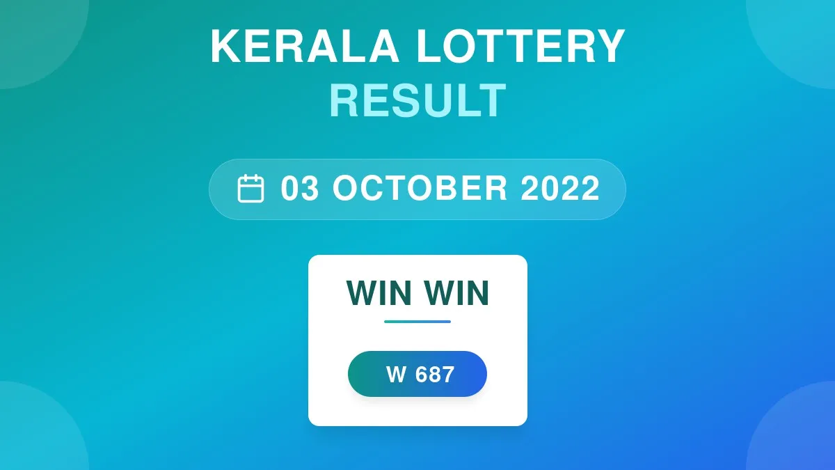 Win Win Lottery W-687 Draw Results (03 Oct 2022)