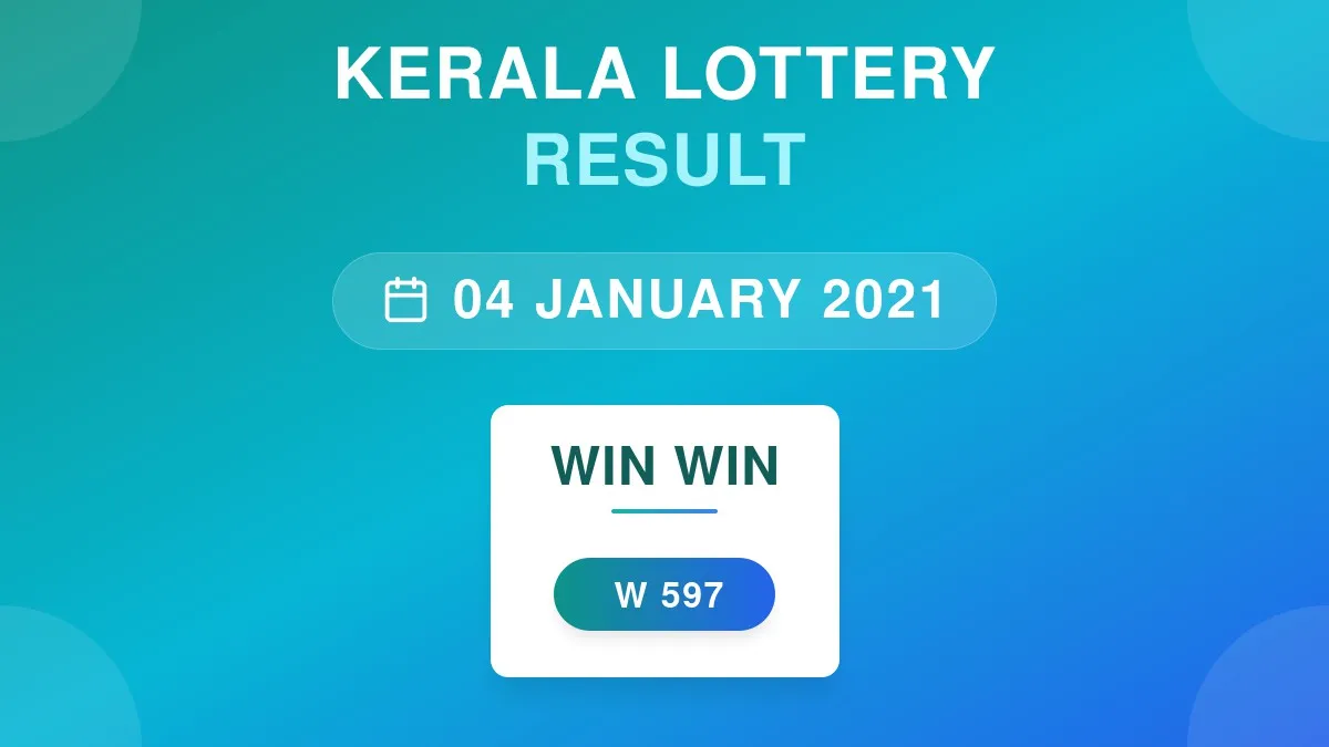 Win Win Lottery W-597 Draw Results (04 Jan 2021)