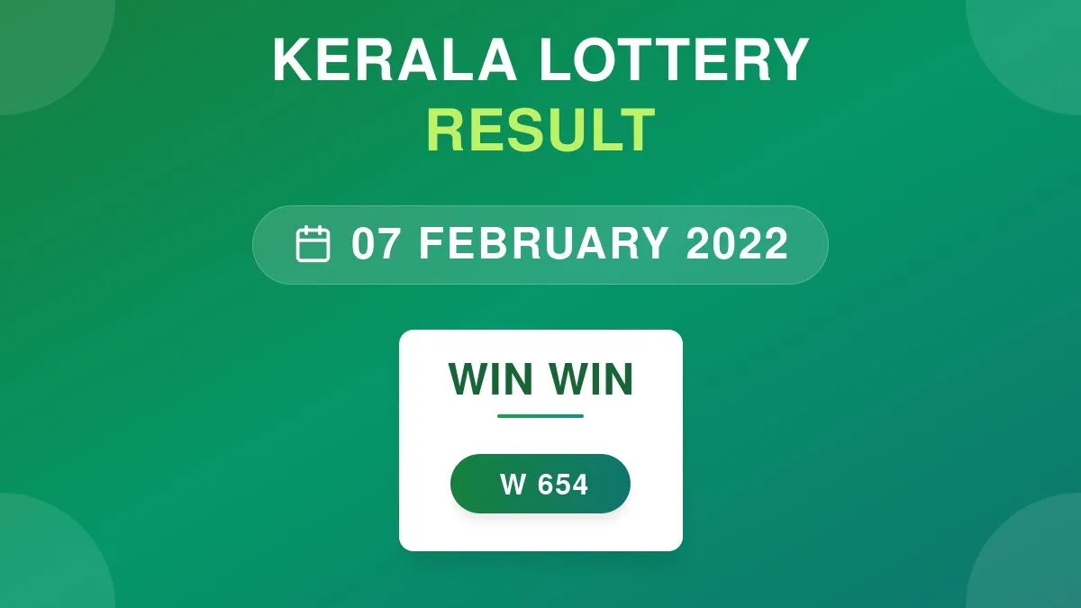 Win Win Lottery W-654 Draw Results (07 Feb 2022)