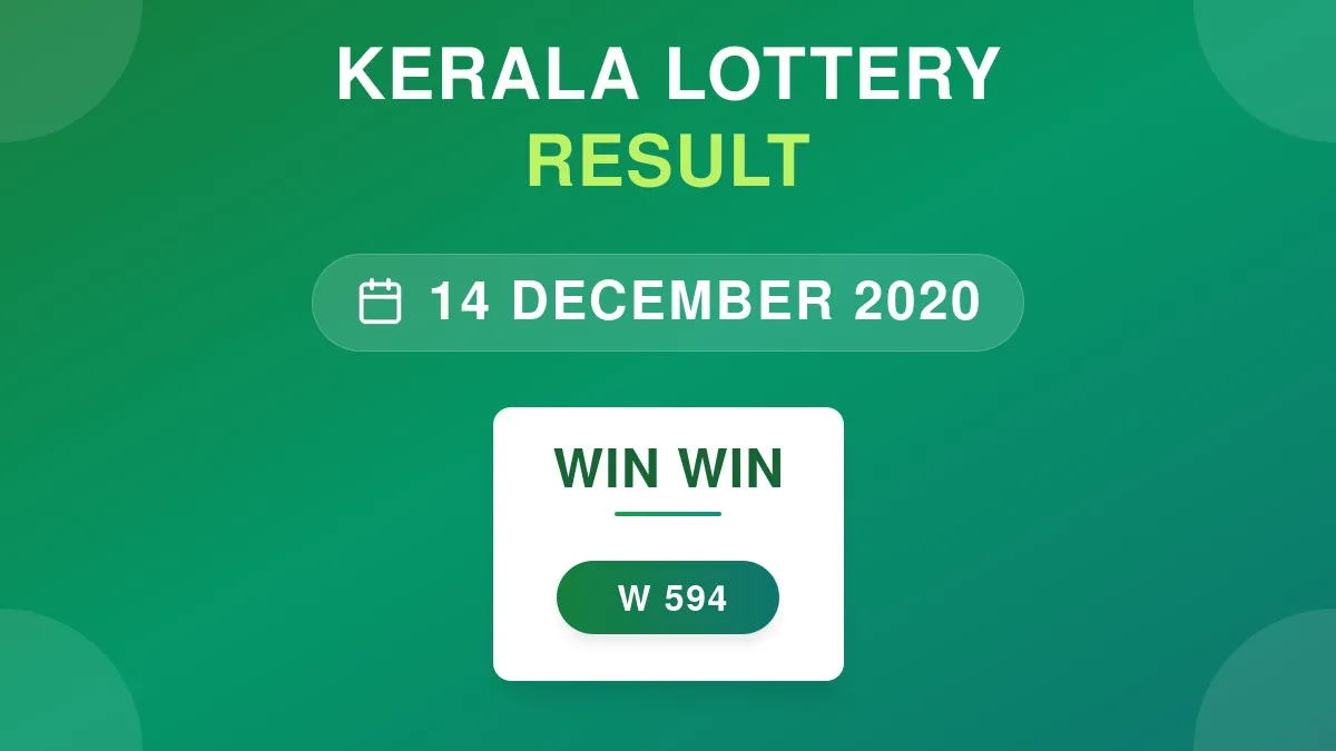 Win Win Lottery W-594 Draw Results (14 Dec 2020)