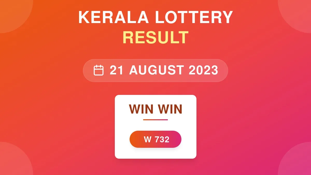 Win Win Lottery W-732 Draw Results (21 Aug 2023)
