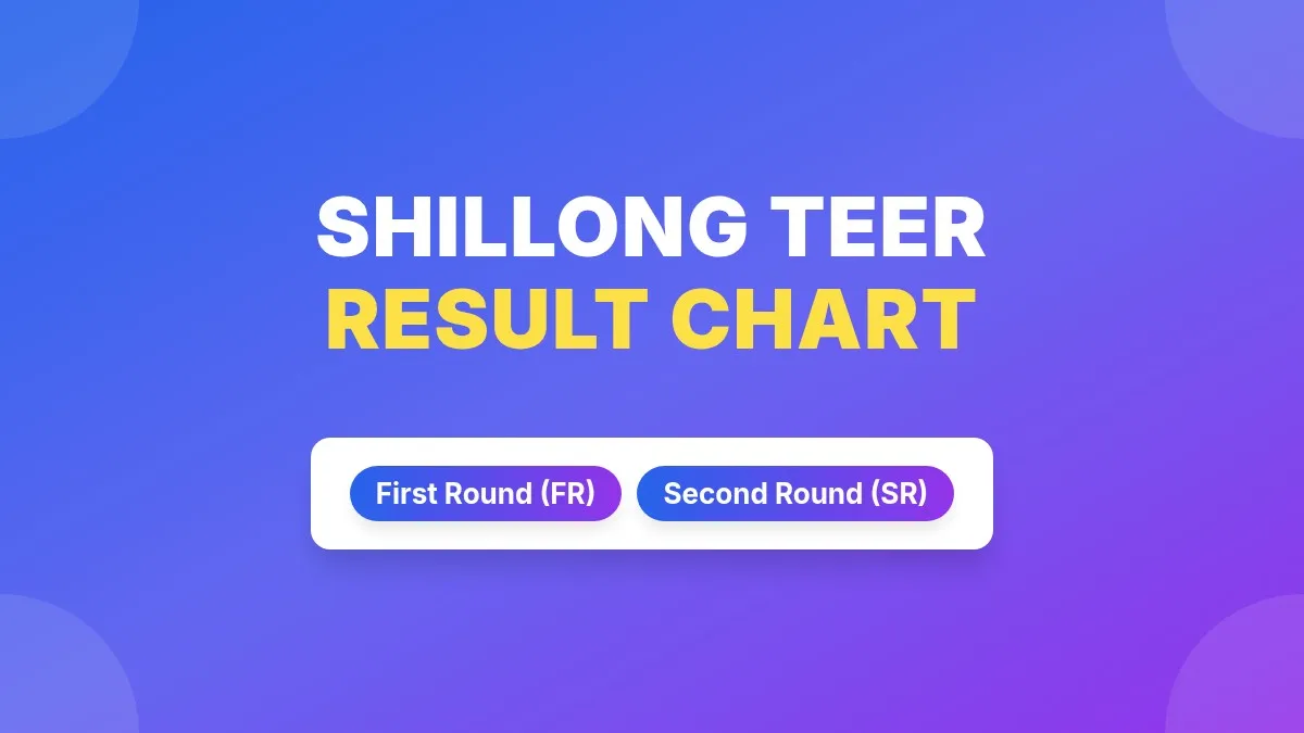 Shillong Teer Chart | Shillong Teer Results Chart 2026 | Shillong Teer Previous Results Chart With Number