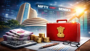 Nifty Sensex Down Ahead Of Union Budget 2026 As Investors Remain Cautious