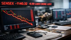 6 5 Lakh Crore Wiped Out Sensex Crashes 1 140 Points On It Sell Off Global Jitters