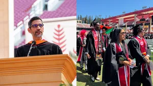Stanford Students Walk Out During Sundar Pichai Speech Free Palestine Protest Over Project Nimbus