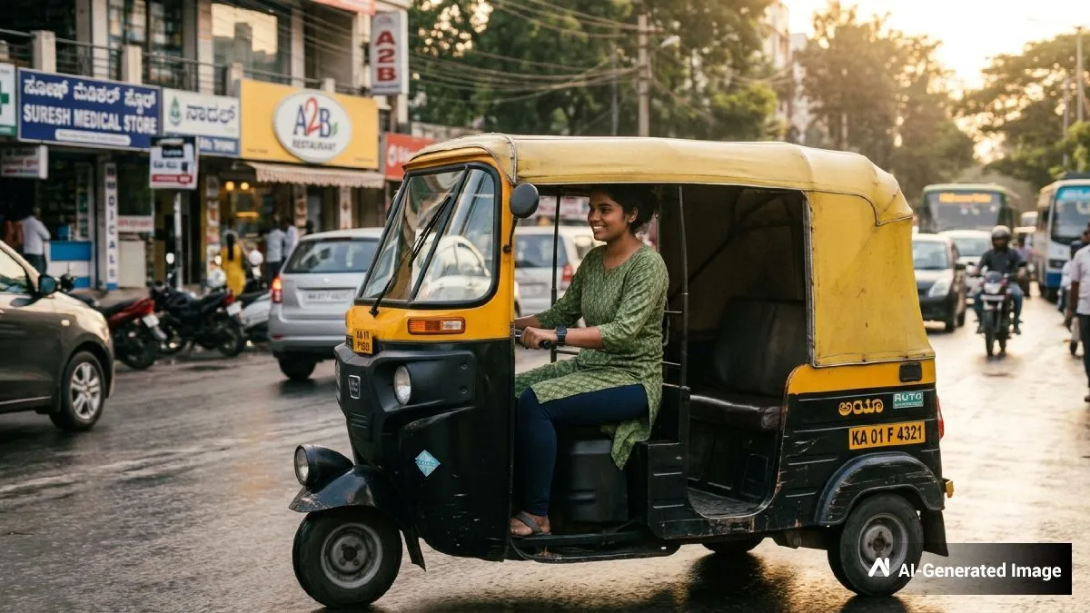 ஐடி வேலையை விட்டு ஆட்டோ ஓட்டுநரான பெங்களூரு இளம்பெண்..!! வருமானம் எவ்வளவு தெரியுமா?